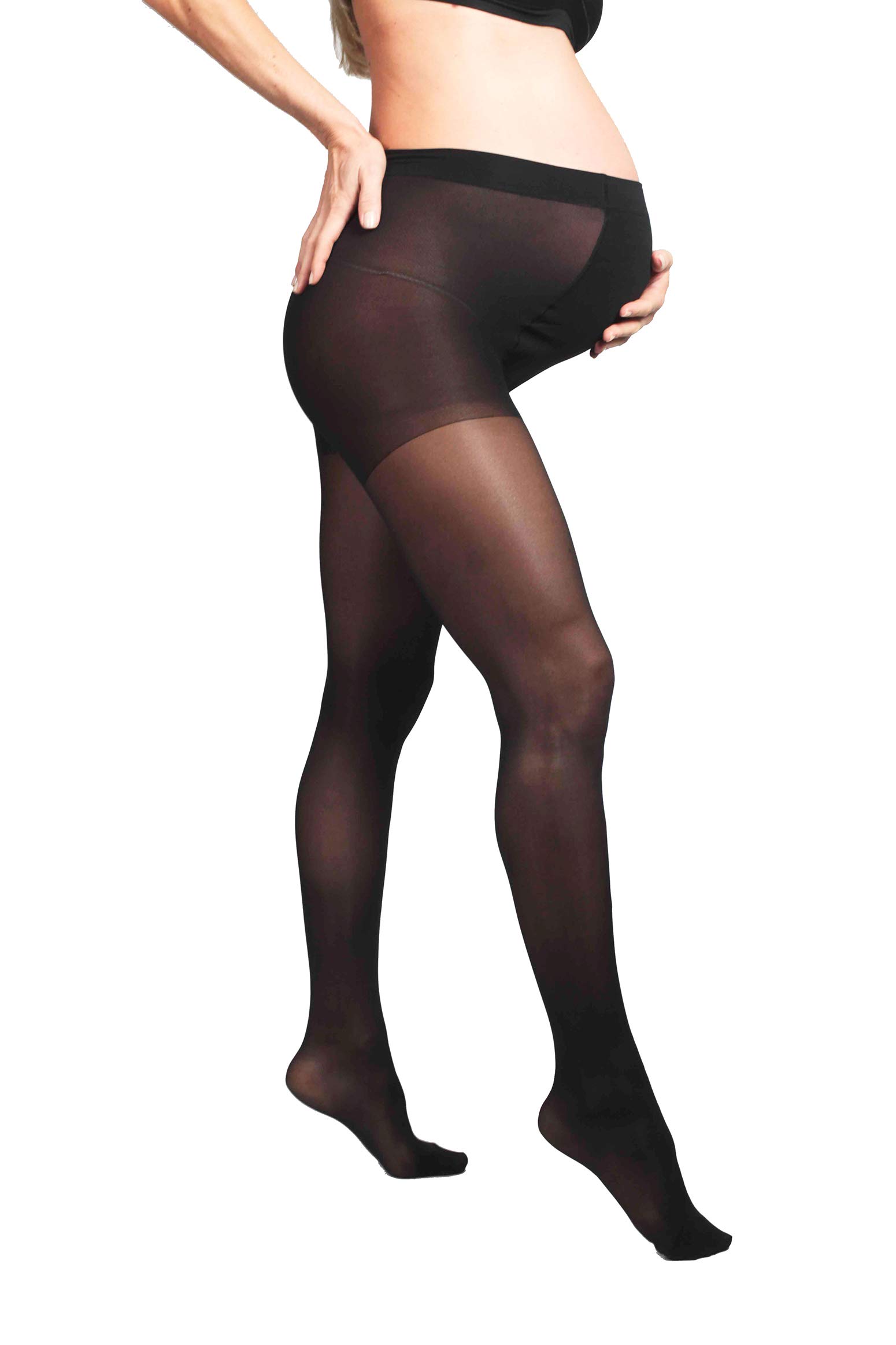 MYSANITY Graduated compression maternity tights 40 Den, Maternity tights Woman, Black, 4