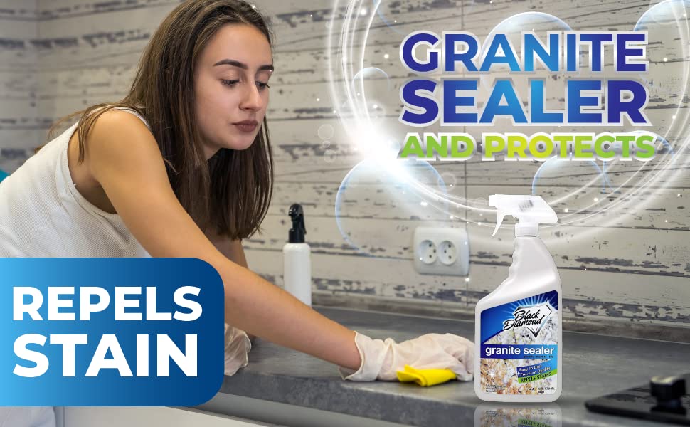 Black Diamond Stoneworks Granite Sealer Seals and Protects, Granite