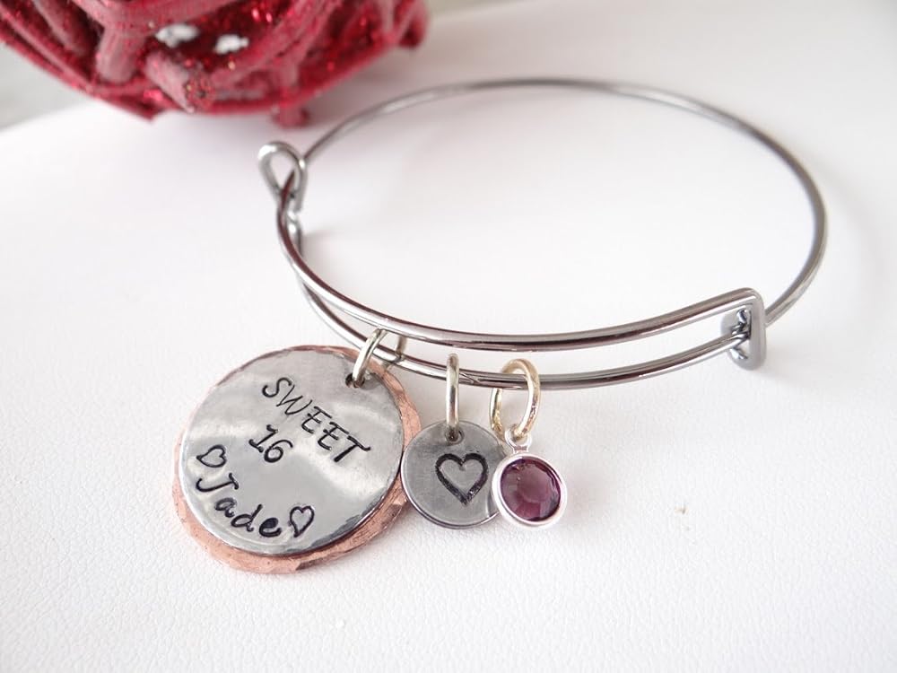 Sweet 16 Bracelet, 16th Birthday, Happy Birthday, Teen