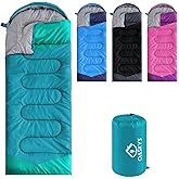 oaskys Camping Sleeping Bag - 3 Season Warm & Cool Weather - Summer Spring Fall Lightweight Waterproof for Adults Kids - Camping Gear Equipment, Traveling, and Outdoors