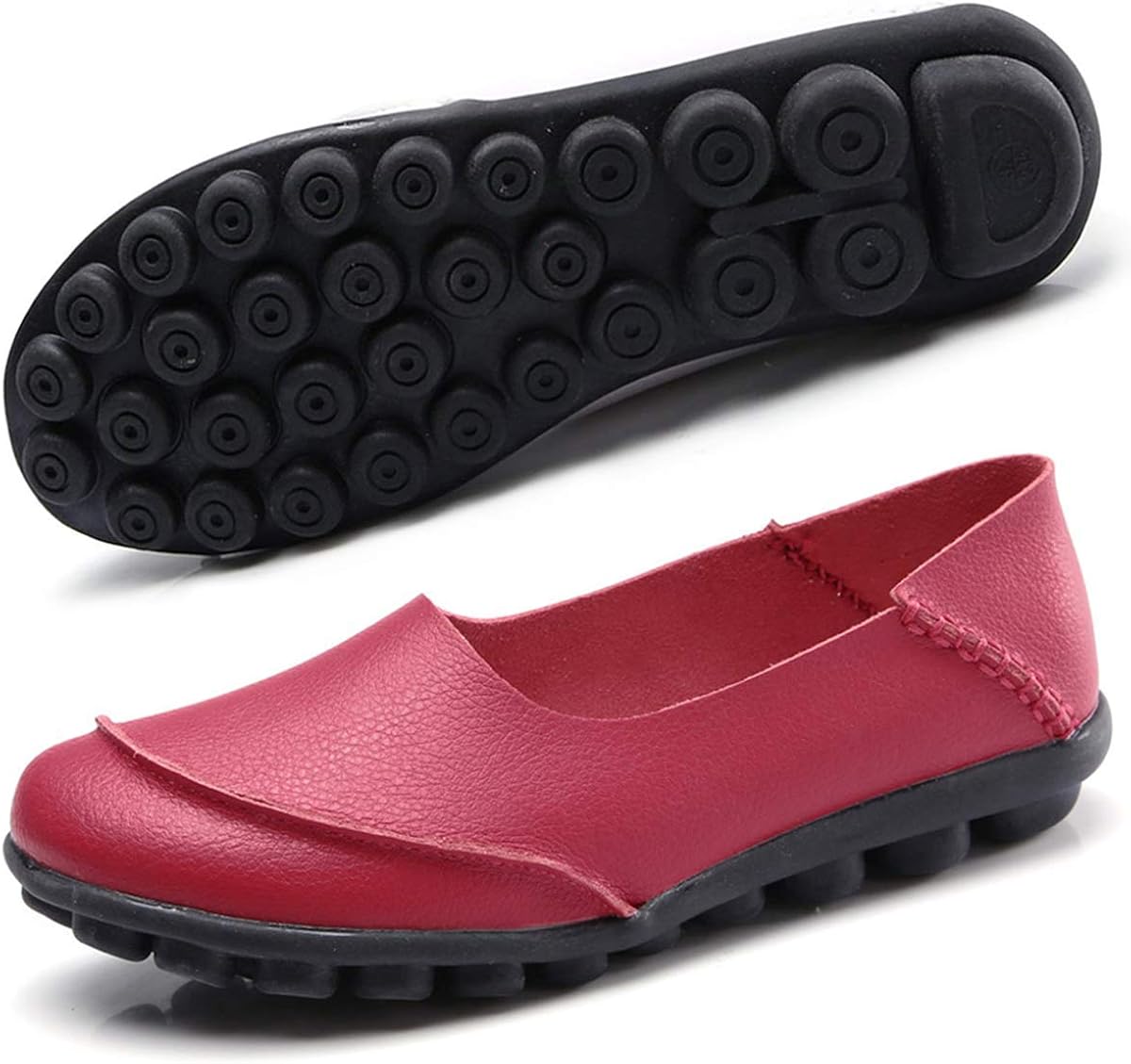 Amazon.com | Hsyooes Women's Leather Loafers & Slip-Ons Flats Driving