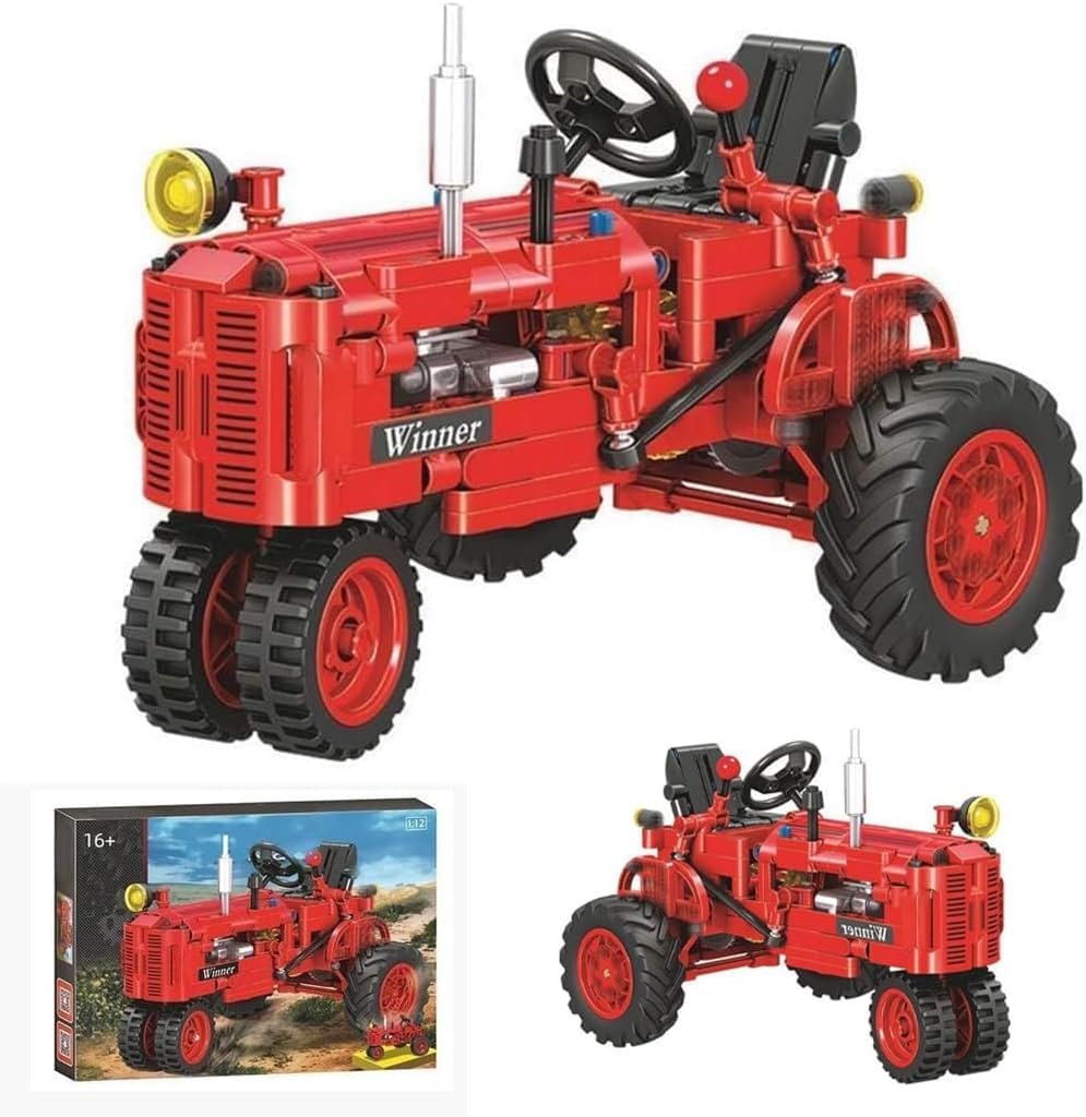 APRILA Tractor Building Set, 302 PCS Toy Building Kit, Hand Tractor Construction Gift, Compatible with Major Brands