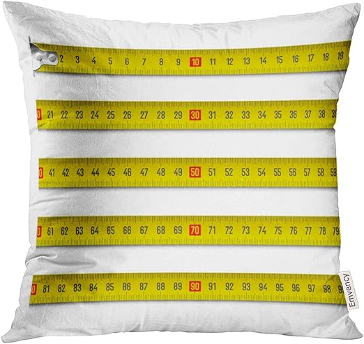 Amazon Com Golee Throw Pillow Cover Yellow Tool Tape Measure In
