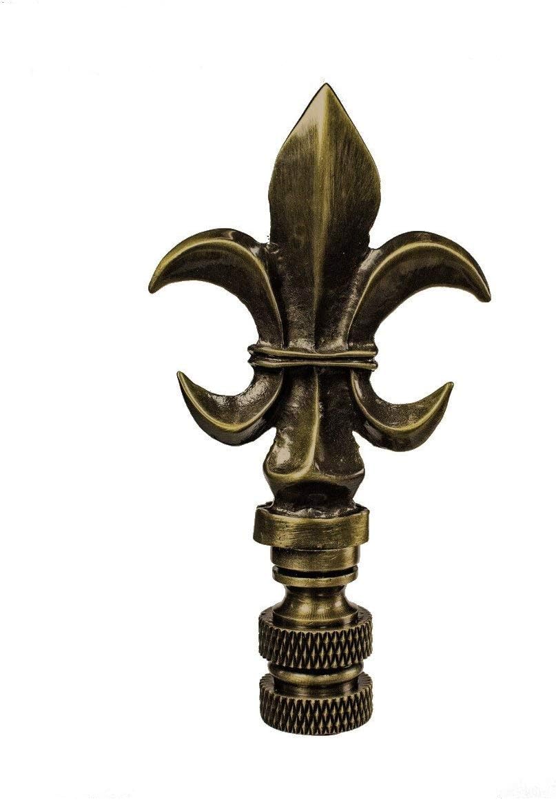 Brass Fleur-de-Lis Lamp Shade Finial