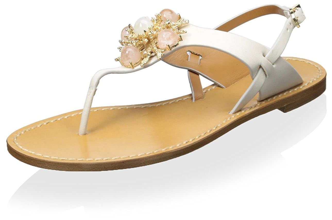 Buy AERIN Women�s Vaccaro Sandal, Cream, 5 M US at Amazon.in