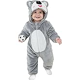 DarkCom Unisex Baby Koala Costume Animal Onesie Toddler Hooded Romper Halloween Kids' Christmas Pajamas