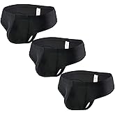 Faringoto Men's Ice Silk Thread Underpants T Pants, Solid Color, Breathable G-string Pants