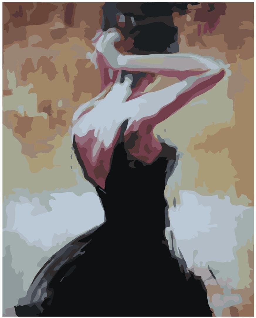 Fineser DIY Ballet Dancer Oil Painting for Adults Kids Paint By Number Kit Digital Oil Painting For Home Wall Art 15.7x19.6 inches (C)