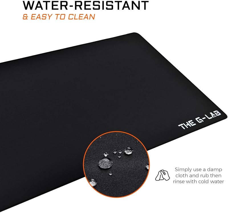 Pad Barium- Tapis de Souris Gaming XXL - Grand Tapis de Souris Gamer - Surface Optimisée Haute Précision - Base Antidérapante en Caoutchouc - Extra Large 900x450x3mm - Noir