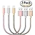 3 Pack 9 inch iPhone Premium Quality Nylon iPhone Lightning Charging Cable USB Cord for iPhone SE 6S, 6S Plus,6,5S 5C 5,iPad Mini, Air,iPad5,iPod Compatible with iOS9 (Rose Gold/Space Gray/Gold)