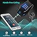 Bluetooth FM Transmitter LATME Wireless In-Car Bluetooth FM Transmitter Radio Adapter Car Kit with 3 USB Ports and 1.44 Inch Display TF Card Slot