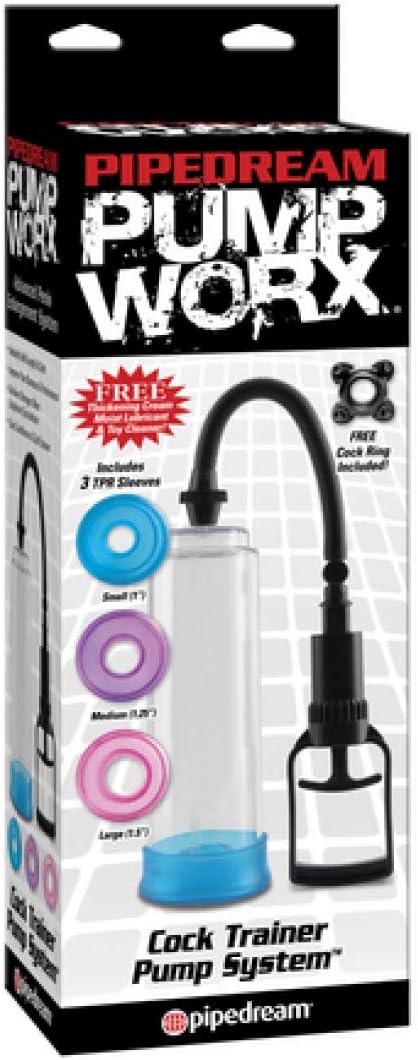 Pipedream Pump Worx Penis Trainer Pump System Potent Pump Transparent, Black/Transparent - Image 3