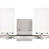 Sea Gull Lighting 4424602-962 Alturas Wall/Bath Vanity Style Fixture, Two - Light, Brushed Nickel
