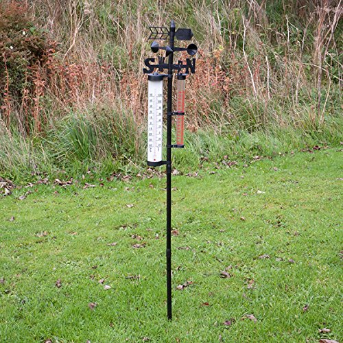 Deuba Outdoor Garden Weather Station Rain Gauge Wind Speed Direction