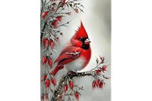 JFYHAB Cardinal Diamond Painting Kits for Adults, DIY Cardinal Diamond Art Kits for Adults Beginners, 5D Diamond Painting Stained Glass Kits, Gem Art for Home Wall Decor Gift 12x16 Inch