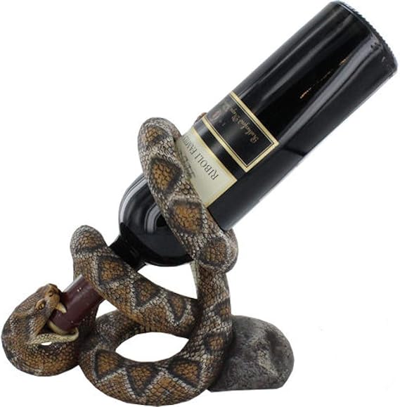 Rattlesnake Wine Bottle Holder New Kitchen & Dining