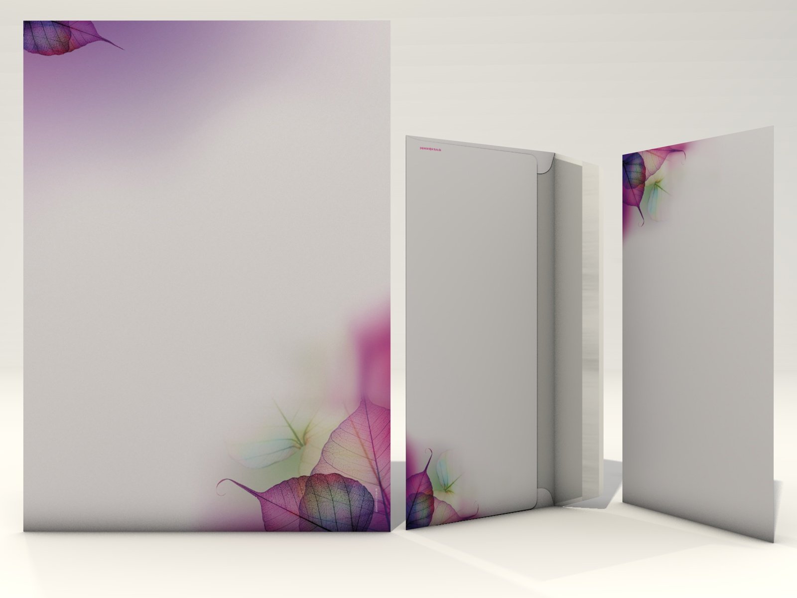 Magical Leaves Letter Paper set magic Leaves, Set of 40 Paper DIN A4 with 20 Sheets 90 g/qm + 20 Matching Envelopes DIN Long