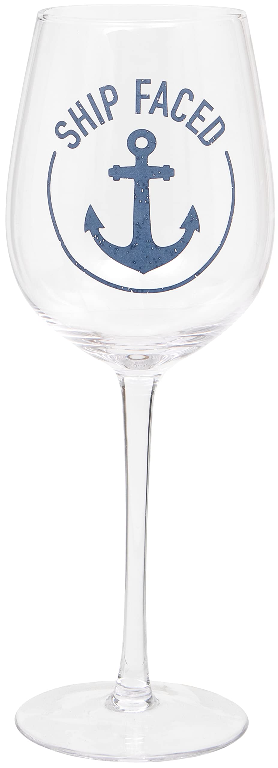 Maturi Ship Faced' Humorous Wine Glass, 420ml