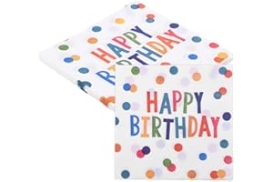 Colourful Dots Happy Birthday Napkins for Girls Birthday Party Decoration Cute Paper Napkin for Baby Shower Supplies Cocktail