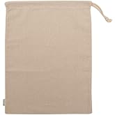 Augbunny Cotton/Linen Blend 14- by 17-1/2-inch Muslin Produce Bags with Drawstring, 6-Pack