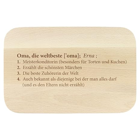 Frühstücksbrettchen Definition beste Oma - Frühstücksbrett - Geschenke für Omas - Geschenkideen Geburtstag Weihnachten für Om