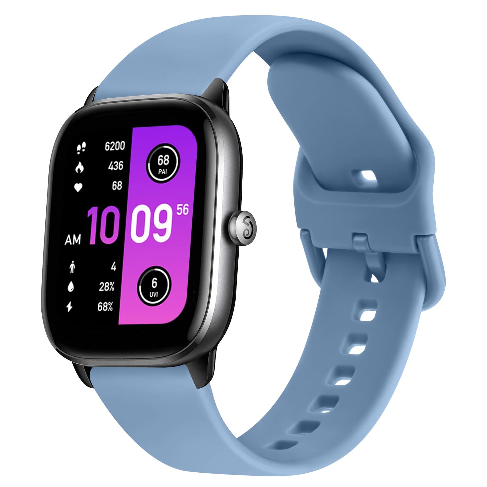 AK Straps Compatible with Amazfit GTS 2 Mini/GTS 4 / GTS 4 Mini/GTS 3 / GTS 2/GTS 2e,20mm Soft Silicone Sport Replacement for Amazfit Bip 3 Pro/Bip 3/Bip U Pro/Bip Lite/Bip S/Bip U(Sky Blue)