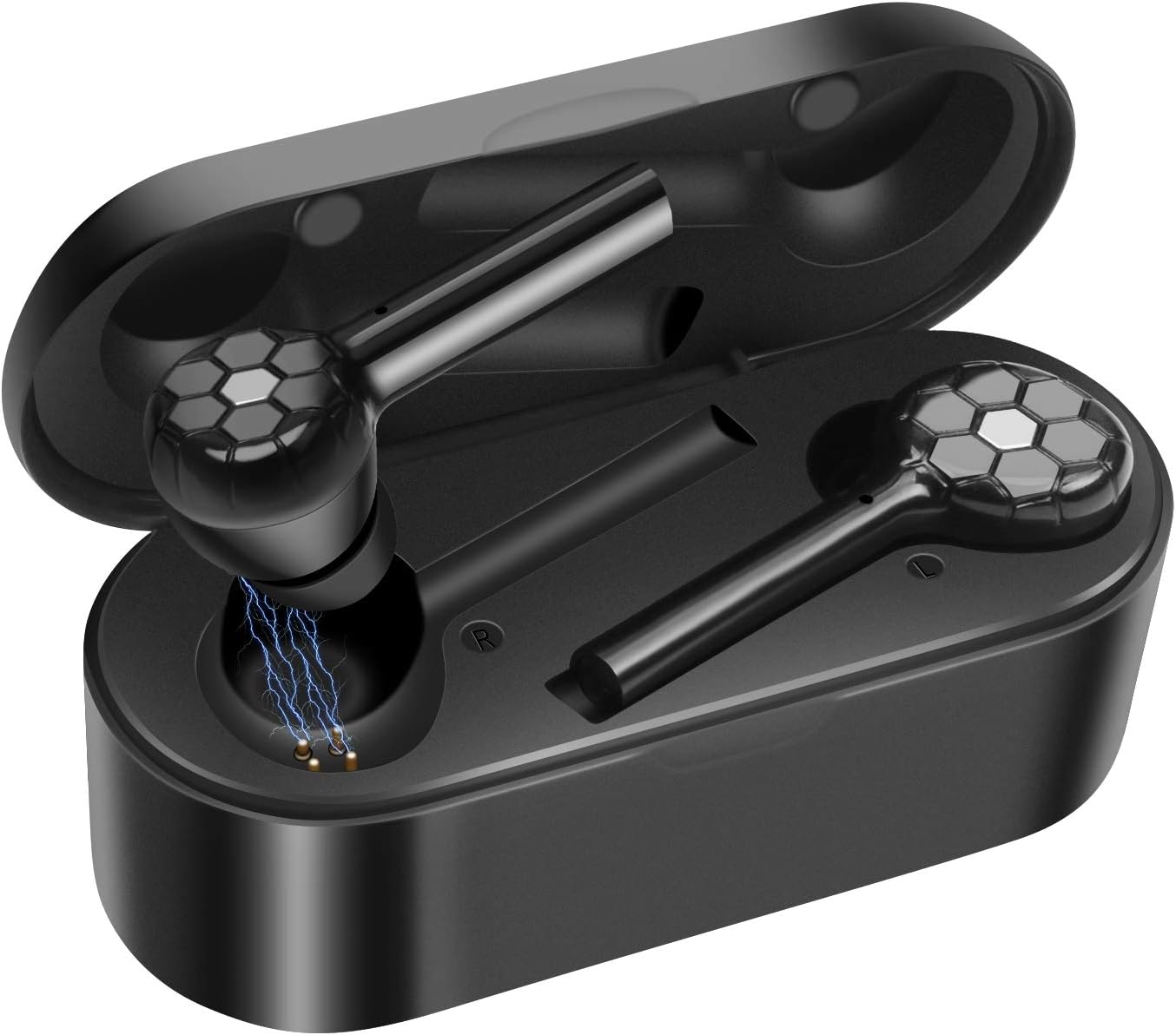 Wireless Earbuds, Bluenin Bluetooth 5.0 True Wireless Stereo Earbuds, Sports Sweatproof Mini Earphones Dual Built-in Mic Bluetooth Headphones with 1000mAh Charging Case for 40H Extended Playtime