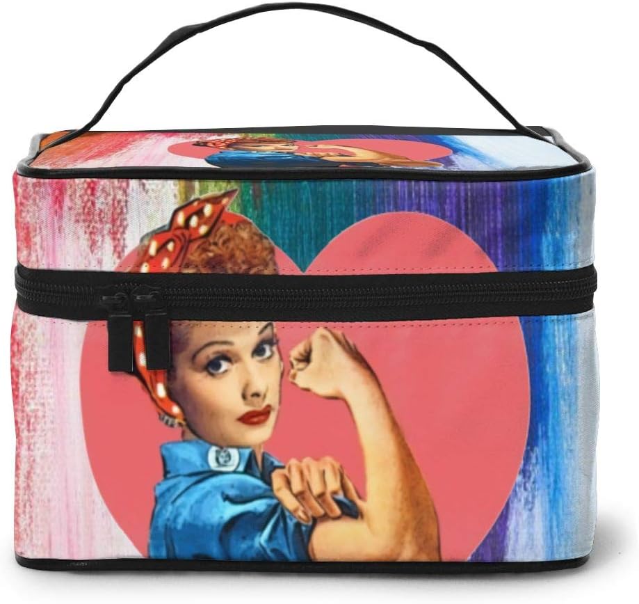 Wehoiweh I Love Lucy Tv Show 9x6.5x6.2 Inches (Length X Width X Height) Large-Capacity Makeup Cosmetics Storage Bag Protection Bag Can Help You Maintain Beautiful Appearance Anytime, Anywhere
