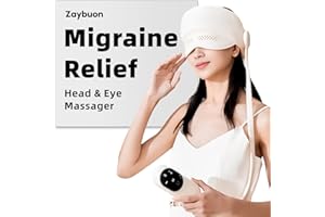 Zaybuon Migraine Relief Cap Massager, Compress Head Massage & Eye Heating, Headache Relief for Tension, Stress, and Sleep Aid, Head and Eye Mask Massager with Compression and Heat, Gift for Women, Men
