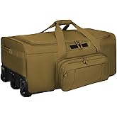 120L 3-Wheel Rolling Duffle Bag - Heavy Duty Military Deployment Bag, Durable Wheeled Duffle Luggage for Travel, Camping & Outdoor Adventures