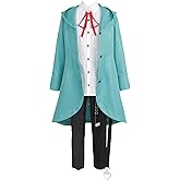 Poetic Walk Anime Mens Blue Suit Halloween Christmas Uniform Cloak Cosplay Costume Outfit