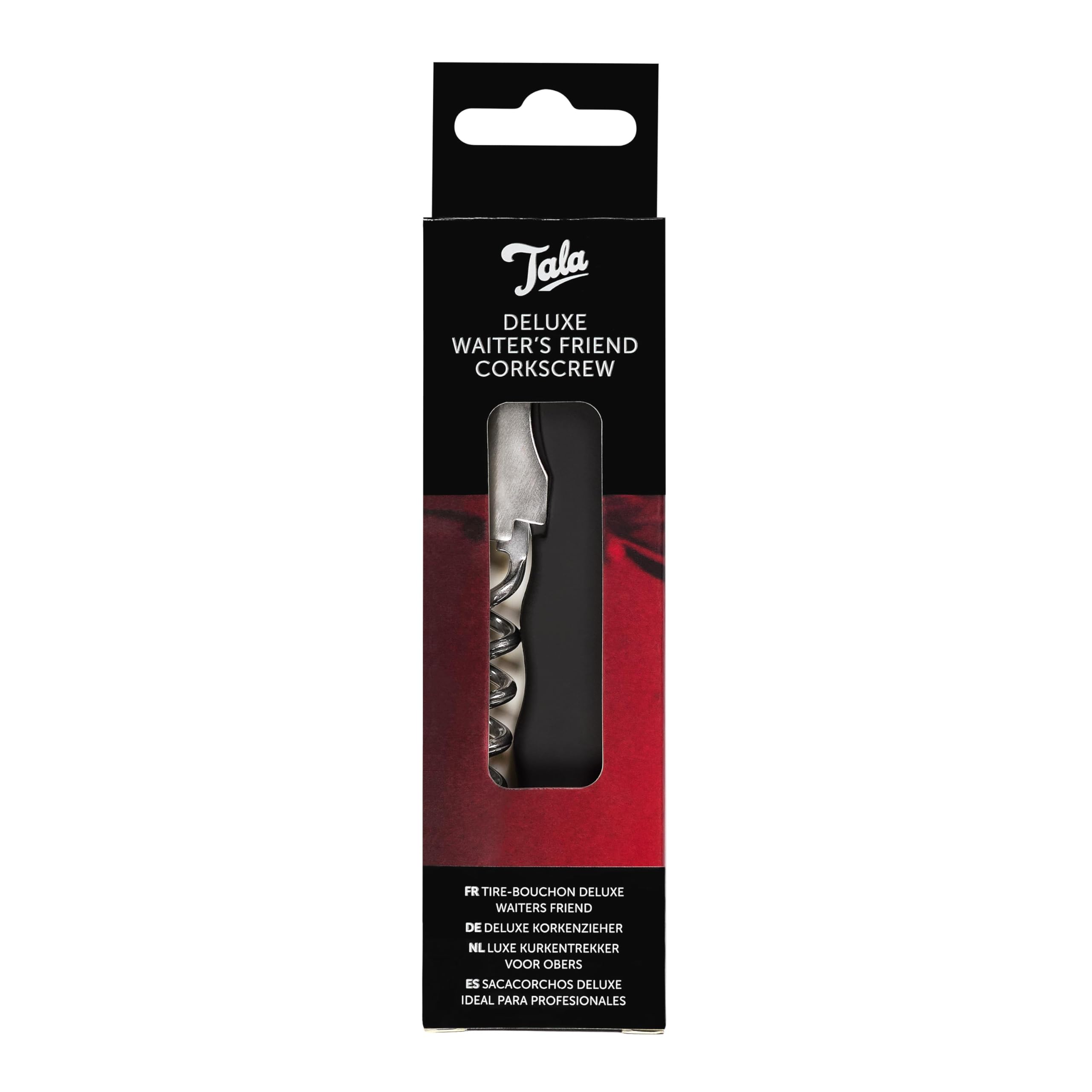 Tala Waiter's Friend Corkscrew – 3-in-1 Bottle Opener with Corkscrew, Foil Cutter & Cap Lifter, Compact Wine & Bar Tool, Essential for Entertaining & Home Use
