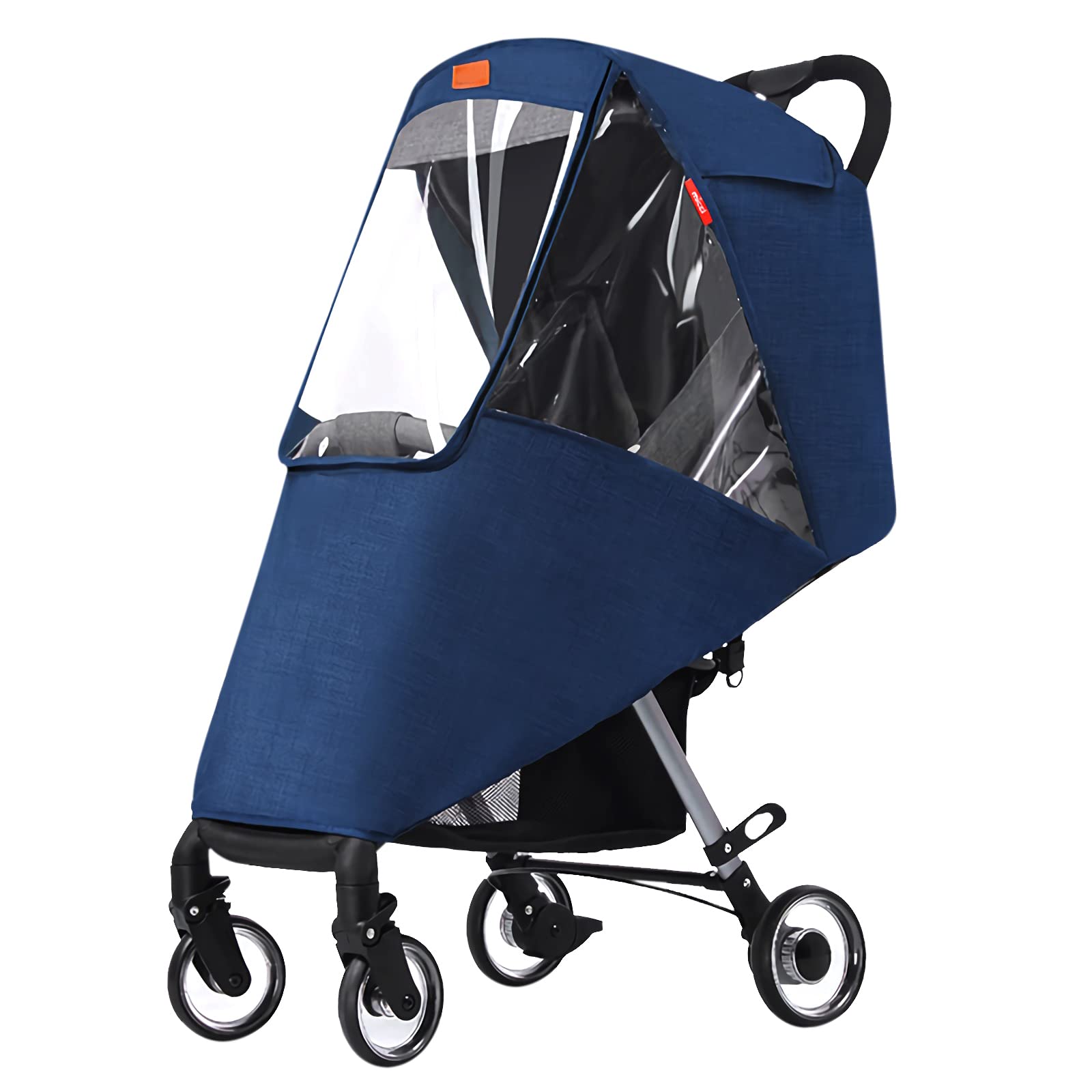Pushchair Rain Cover Universal Stroller Pram Buggy Raincover Waterproof Weather Shield Windproof Baby Pram Raincoat Large Carrycots Rain Shield with Canopy Window for Outdoor Carrying Walking