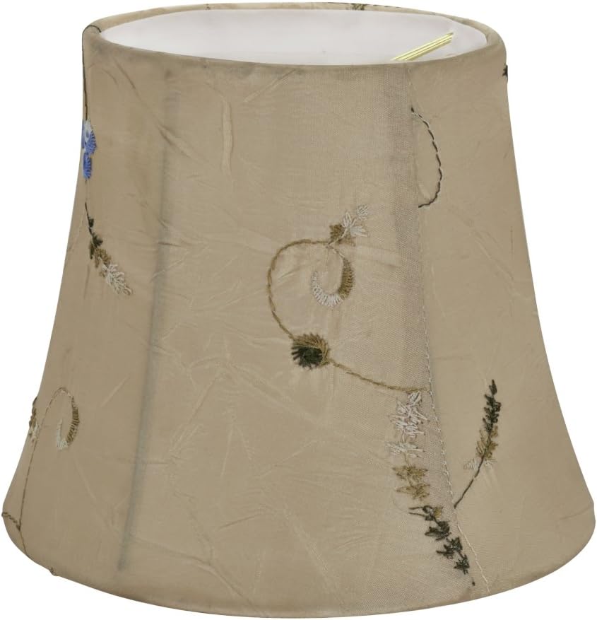 Gold 4 x 6 x 5 2 Pack Aspen Creative 30393-2 Small Bell Shape Chandelier Clip-on Lamp Shade Set Transitional Design 6 Bottom Width