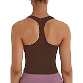 Women's Cropped Racerback Tank Tops Running Workout Tops Active Yoga Tops