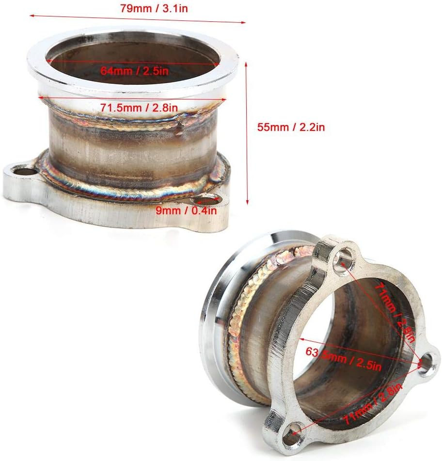 Hon&Guan saldato sulla flangia 4 pollici tubo di ventilazione nero