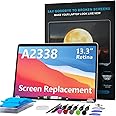 LHM A2338 Screen Replacement for MacBook Pro 13.3" M1 M2 Retina EMC 3578 EMC 8162 MYD83 MYD92 MYDA2 MYDC2 MNEQ3 MNEP3 2560x1600 Full LCD Display Assembly with Fix Kit (A2338-Space Grey)