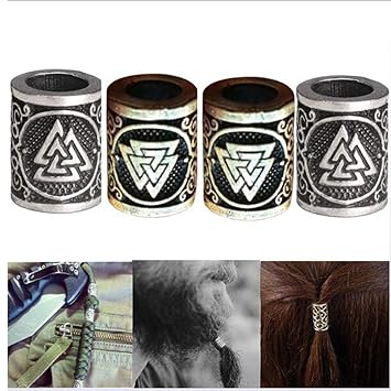 Amazon Com Viking Beard Hair Beads 4 Pcs Metal Norse Viking Hair