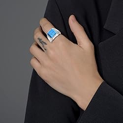 MYNENEY 14K Gold/Silver/Black Plated Square Signet