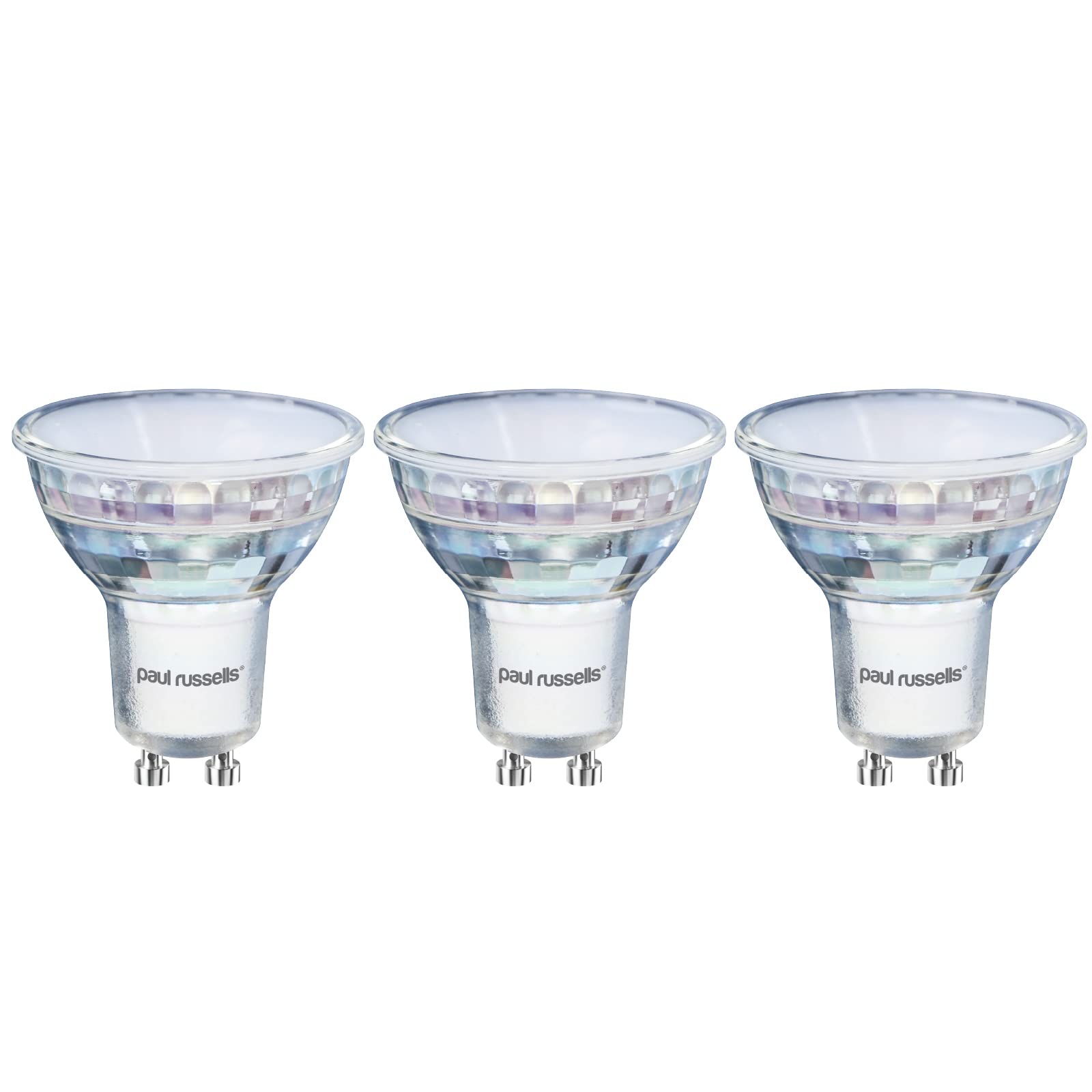 paul russells GU10 LED Bulbs, 4.5W 420lumens, 35Watt Equivalent GU10 Spotlight Bulbs Replacement, 120° Wide Beam, Bright Warm White 2700K, No Flickering, Energy Saving Non-Dimmable, 3 Packs