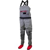 FROGG TOGGS Youth Hellbender PRO Stockingfoot Waterproof Chest Wader | Durable reinforced knees, dual entry zippered handwarmer pocket, horizontal zippered storage pocket, zippered storage pocket
