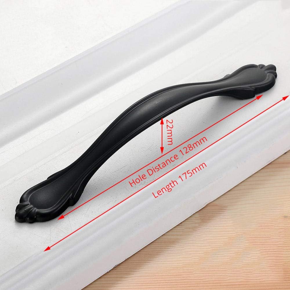 Ideekls - Tiradores de gabinete de aleación de aluminio, color negro