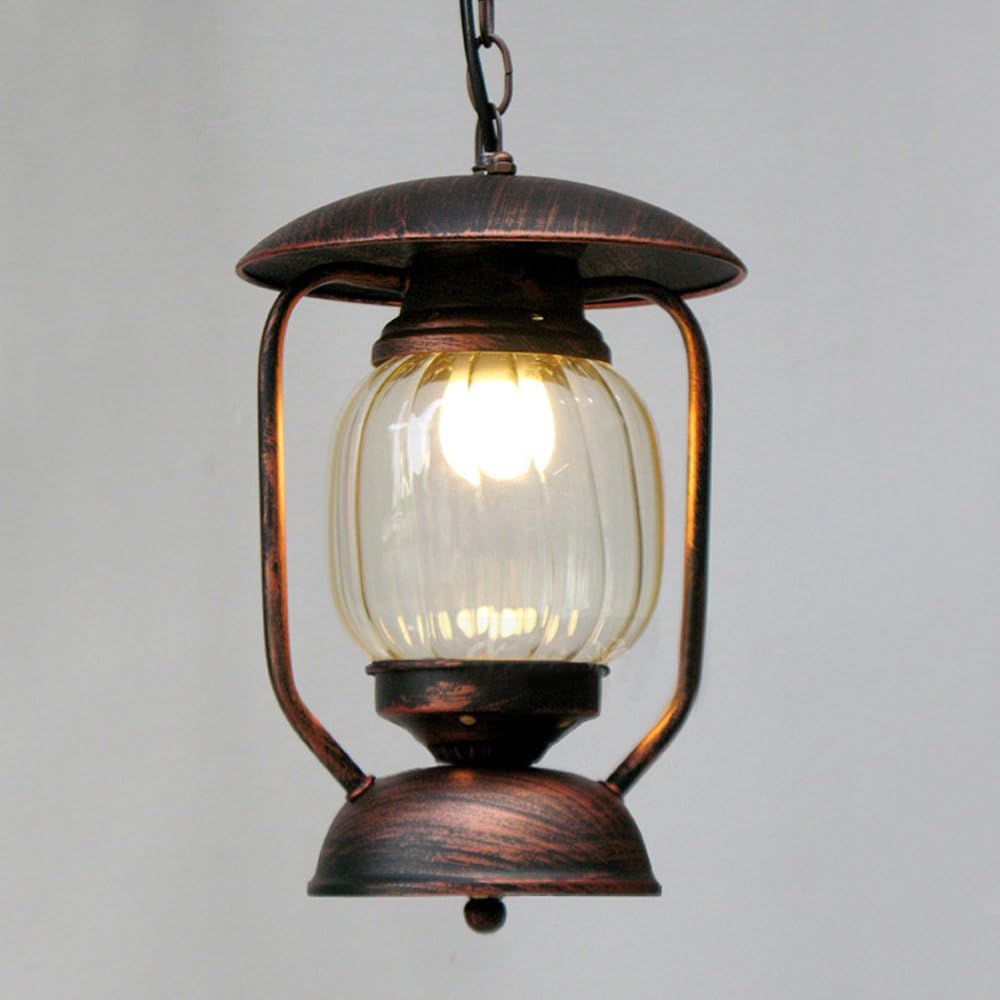 UPANTECH Vintage Retro Pendant Lamp Iron Glass Hanging Light Rustic Country Ceiling Light Home Cafe Bar Hurricane Lantern Lamp K181