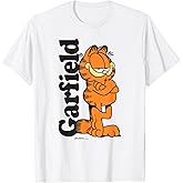 Garfield Leaning Against Logo Cartoon Cat T-Shirt