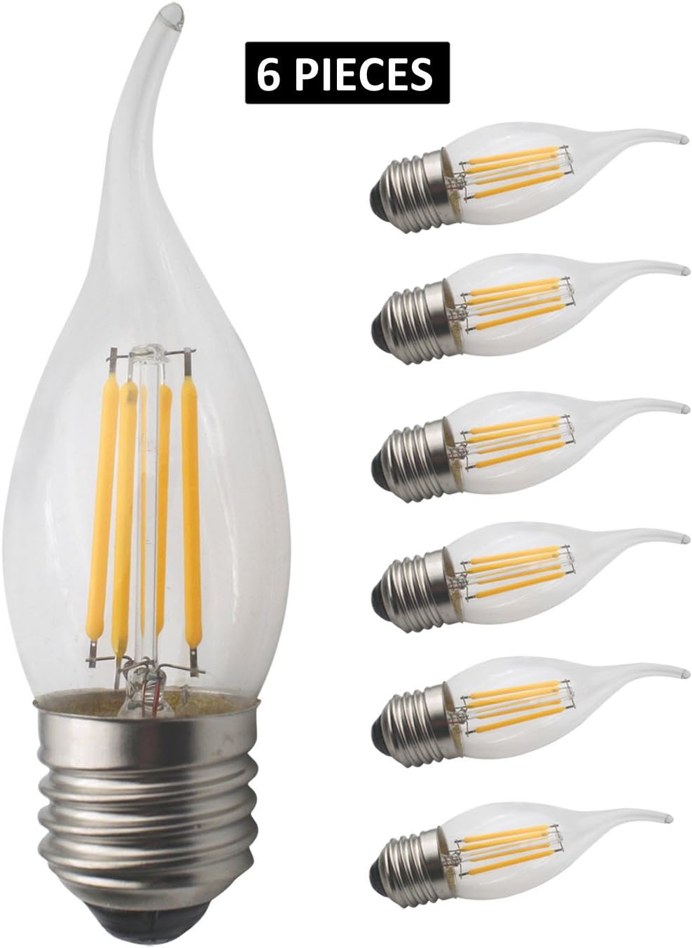 SES Candle Light Bulb for Chandelier 40W Incandescent Bulbs Replacement