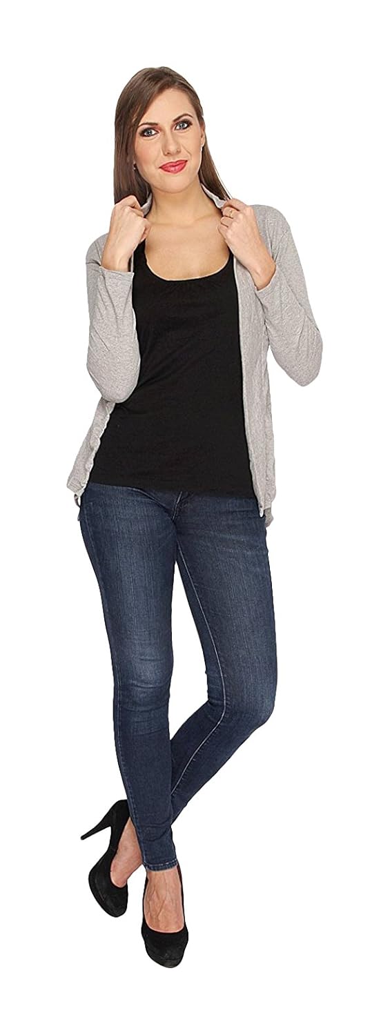 ten on ten women's shrug (t2-gry _grey _free size)