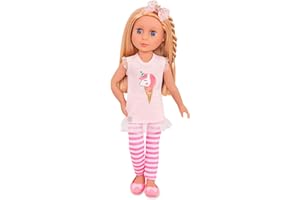 Glitter Girls – 14-Inch Fashion Doll - Blonde Hair & Blue Eyes - Pink Tunic, Striped Leggings, Hair Bow & Ballet Shoes – Dolls For 3+ Years Year Old Girls – Lacy