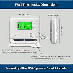 NonProgrammable Thermostat for House, Single-Stage