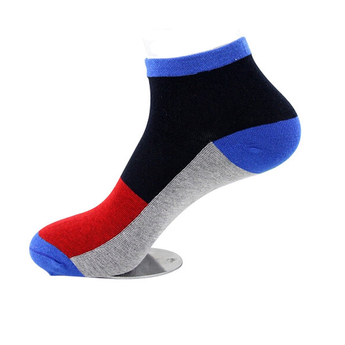 LONGQI Chaussettes de Bateau pour Homme Faible Couper Solide Coton antidérapant Courte Tube Chaussettes de Sport