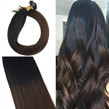Youngsee Ombre Pre Bonded Human Hair Extensions Keratin 1b Off